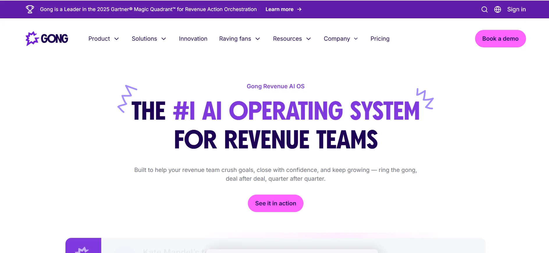 Gong (Conversation Intelligence & Coaching)