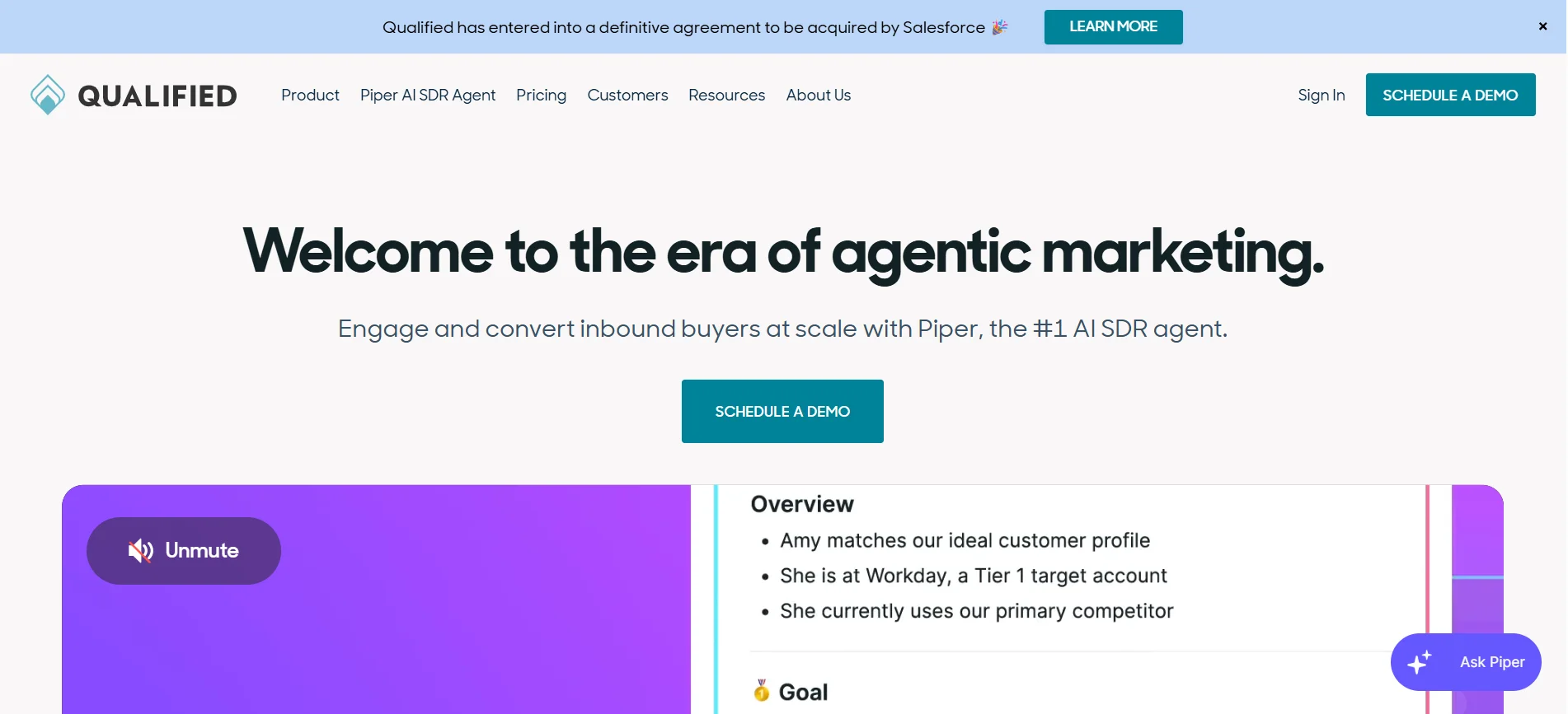 Qualified (Piper) – AI SDR for Inbound Pipeline Conversion