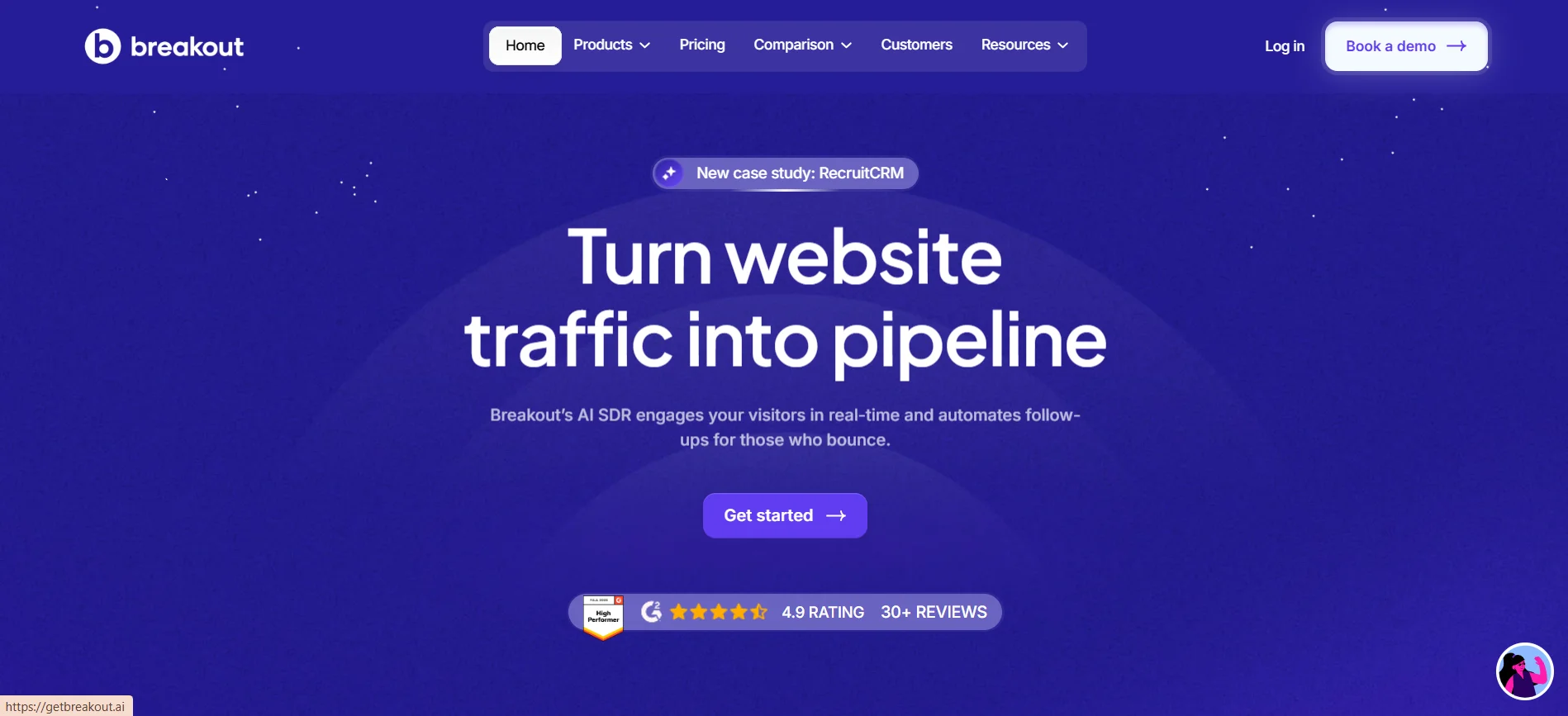 Breakout – Inbound AI SDR for Website Visitors