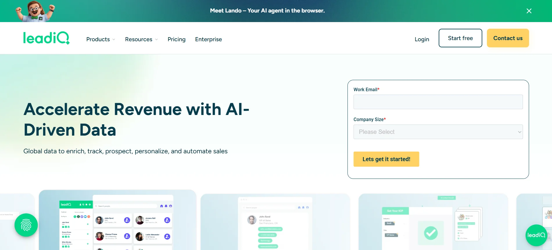 8. LeadIQ — Sales prospecting with data capture