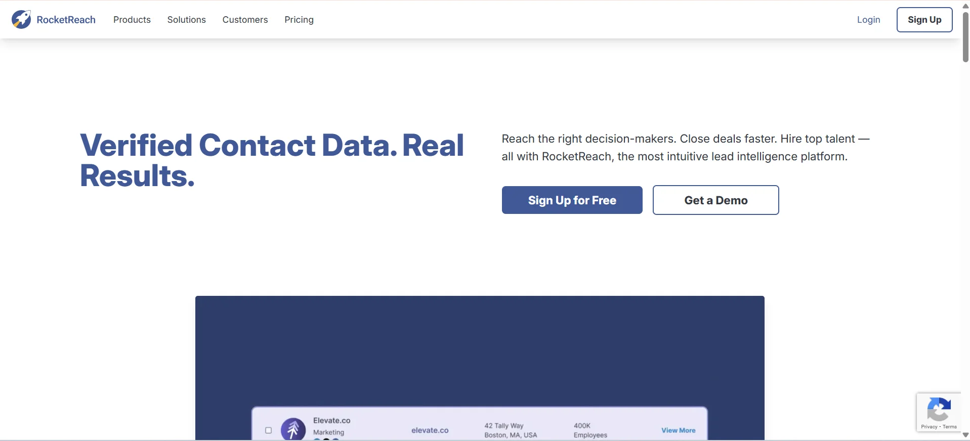 7. RocketReach — Large global contact database