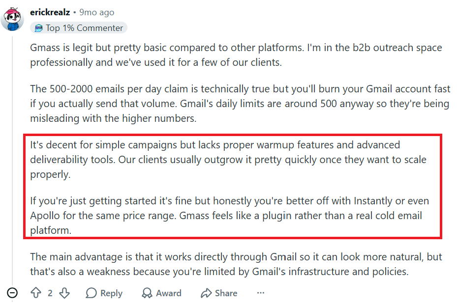 Alt Text: Gmass Review