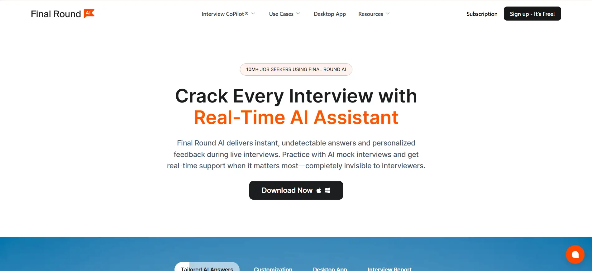 9. Final Round AI — prep for interviews with real-time question help