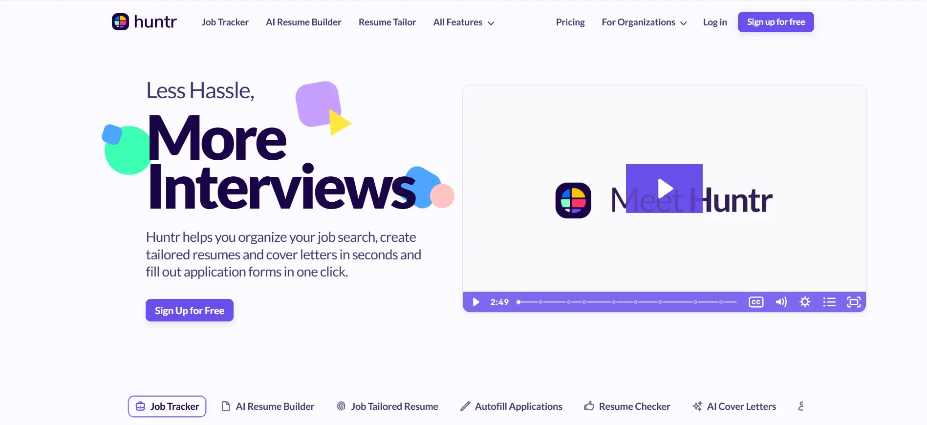 2. Huntr — save jobs and autofill applications in one click