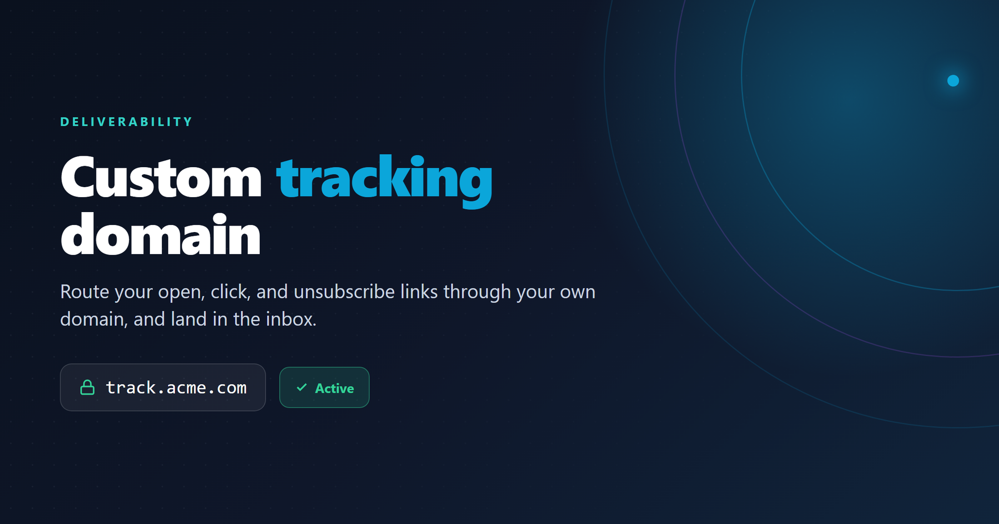 Set up a custom tracking domain